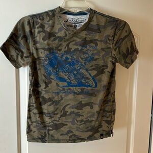 Boys Camo Lucky Brand T-Shirt- Size M 10/12